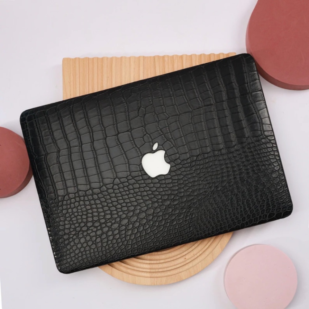 Black Crocodile MacBook Case (NEW)